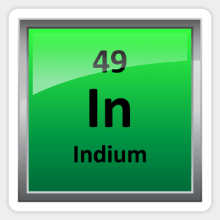 Indium Periodic Table Element Symbol Sticker